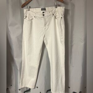 Karl Lagerfeld White Straight-Leg Jeans size 16. EUC